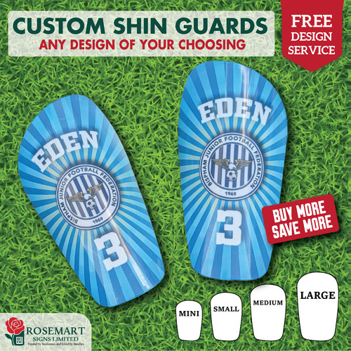 Personalised football shin - football,